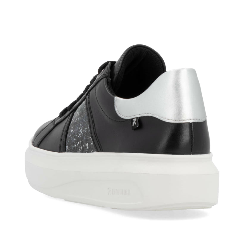 Rieker Artikelnummer W1202-00 Rieker Damen Sneaker Low mattschwarz-silber Top Angebot