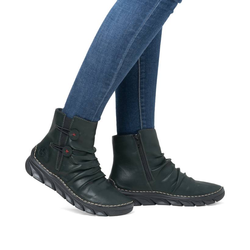 Rieker Artikelnummer 55052-54 Rieker Damen Schnürstiefel waldgrün Zeitlich begrenztes Angebot