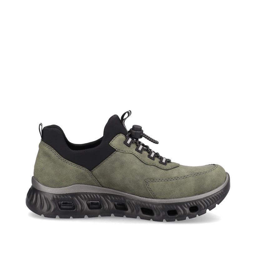 Rieker Artikelnummer M6058-54 Rieker Damen Slipper khaki-schwarz Bestseller
