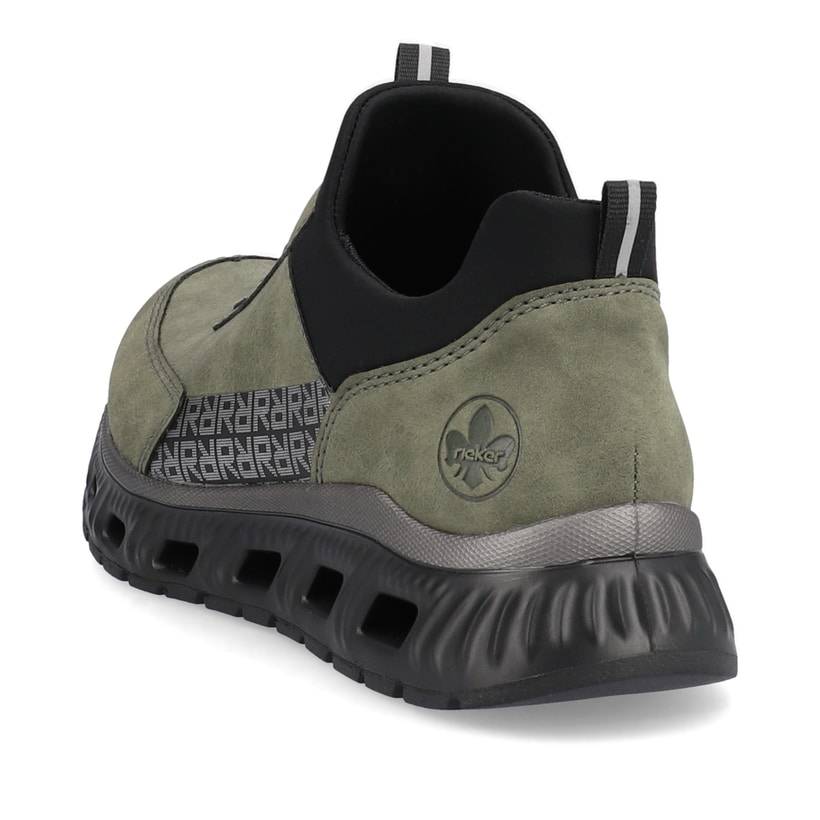 Rieker Artikelnummer M6058-54 Rieker Damen Slipper khaki-schwarz Bestseller