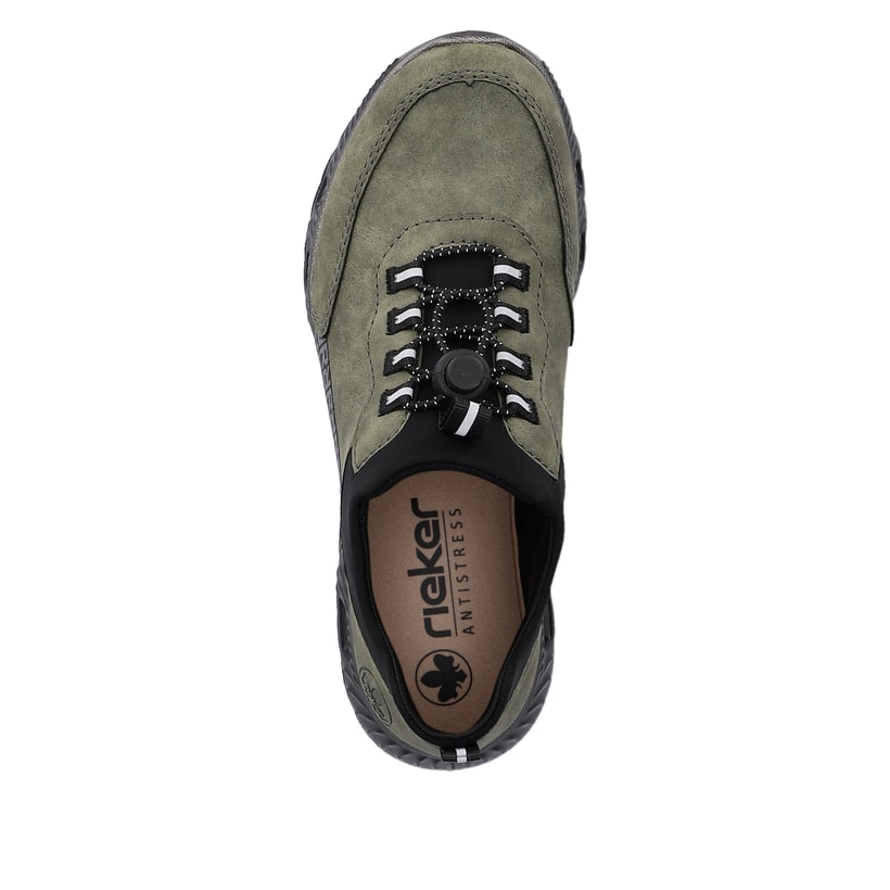 Rieker Artikelnummer M6058-54 Rieker Damen Slipper khaki-schwarz Bestseller