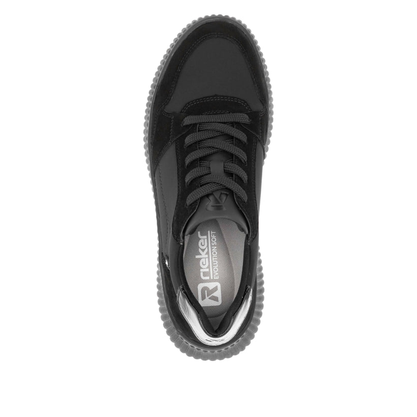 Rieker Artikelnummer W1700-00 Rieker Damen Sneaker Low carbonschwarz Räumungsverkauf