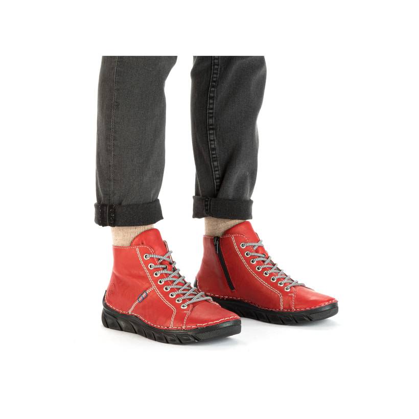 Rieker Artikelnummer 55020-33 Rieker Damen Schnürschuhe feuerrot Kauf eins, bekomm eins gratis