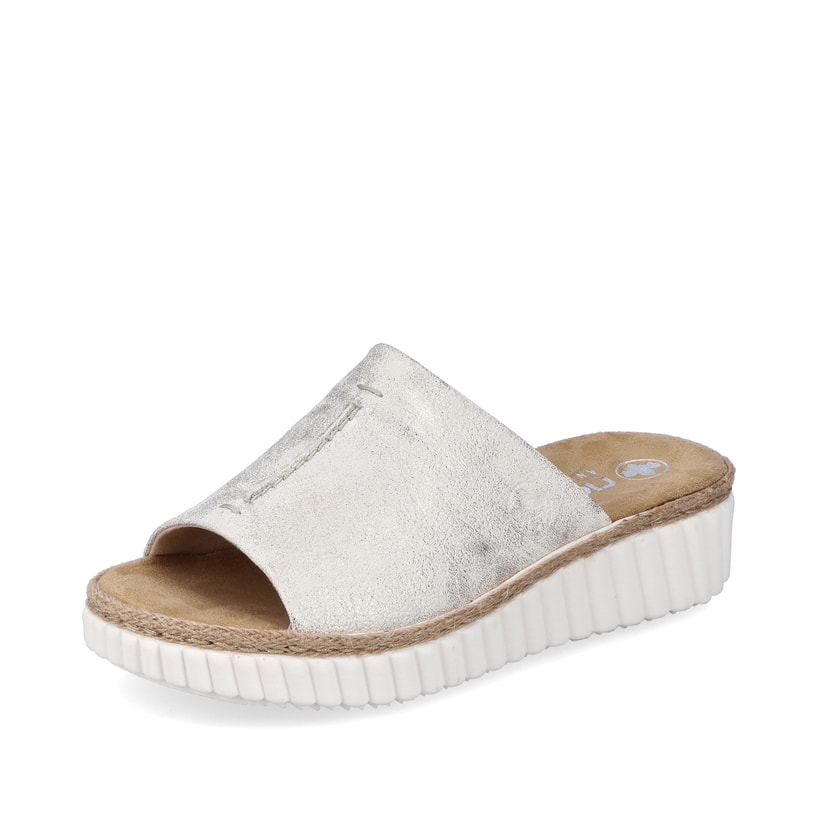 Rieker Artikelnummer 69288-60 Rieker Damen Pantoletten silber-platin-metallic Riesige Ersparnisse