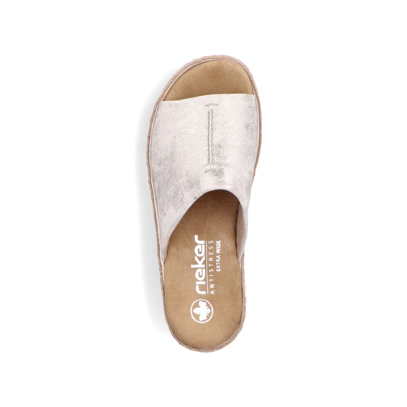 Rieker Artikelnummer 69288-60 Rieker Damen Pantoletten silber-platin-metallic Riesige Ersparnisse