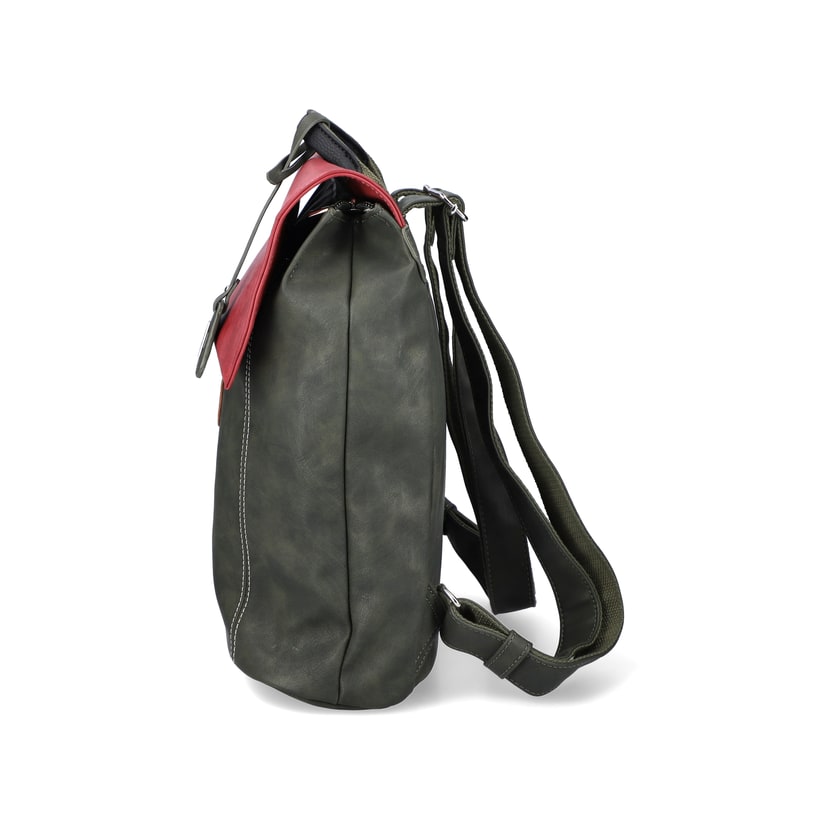 Rieker Artikelnummer H1357-54 Rieker Rucksack waldgrün-kirschrot Bis zu 50% Rabatt
