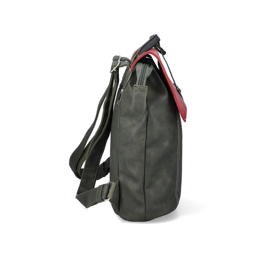 Rieker Artikelnummer H1357-54 Rieker Rucksack waldgrün-kirschrot Bis zu 50% Rabatt