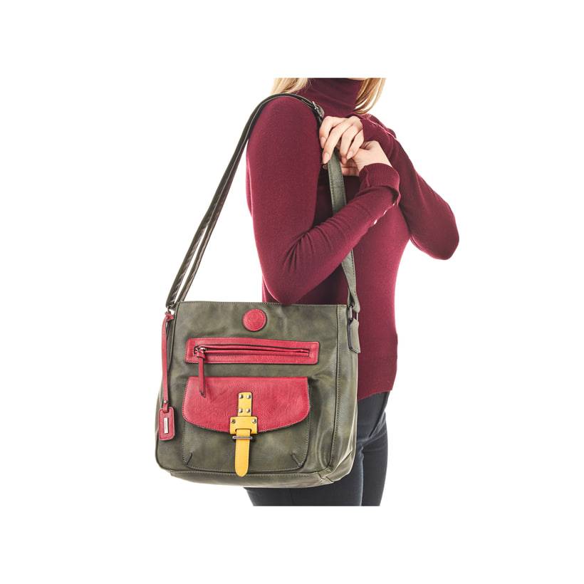 Rieker Artikelnummer H1340-56 Rieker Handtasche khaki-kirschrot Vierteljährliche Förderung