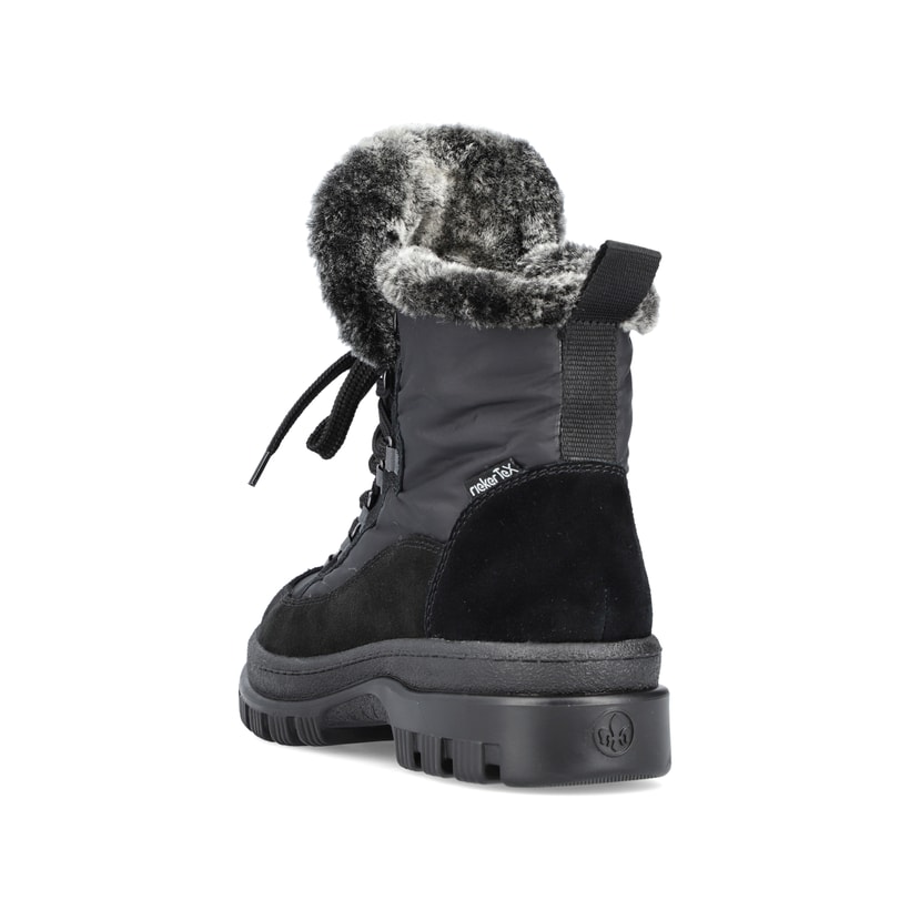 Rieker Artikelnummer X8222-00 Rieker Damen Schnürstiefel nachtschwarz Osterangebot