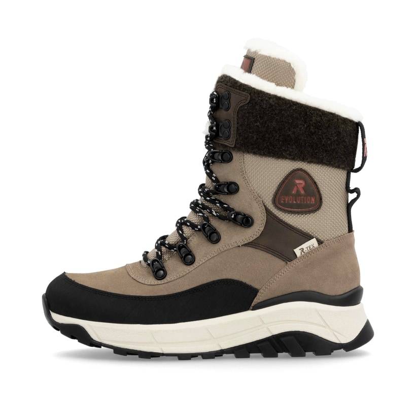 Rieker Artikelnummer W0066-64 Rieker Damen Schnürstiefel braunbeige