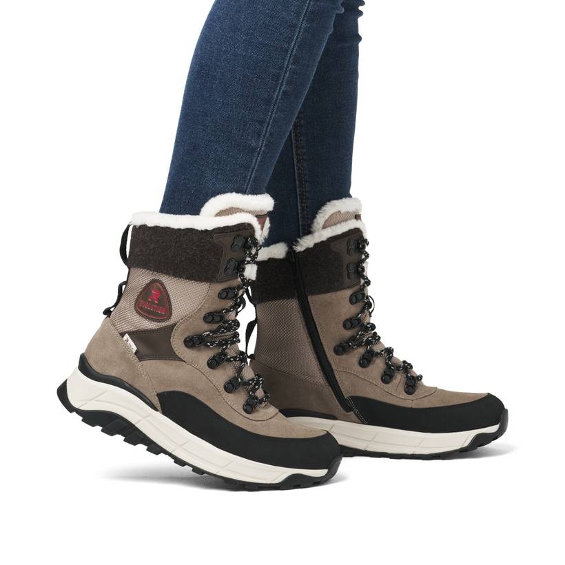 Rieker Artikelnummer W0066-64 Rieker Damen Schnürstiefel braunbeige Exklusive Angebote