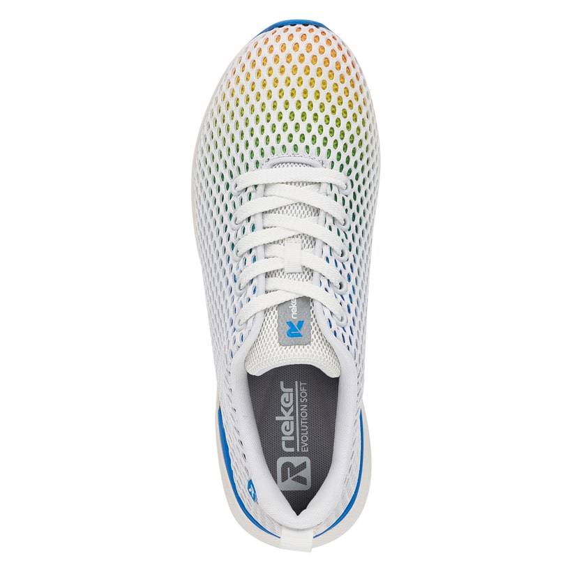 Rieker Artikelnummer 40101-90 Rieker Damen Sneaker Low crystal-white rainbow Super Sparpreis