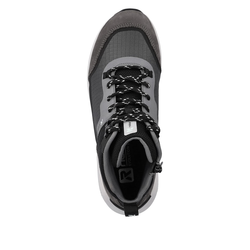 Rieker Artikelnummer 40460-45 Rieker Damen Sneaker High stone-grey ocean-blue Neueste Stile