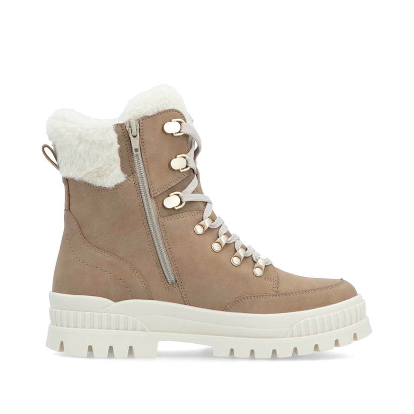Rieker Artikelnummer W2174-20 Rieker Damen Schnürstiefel braunbeige Letzter Tag