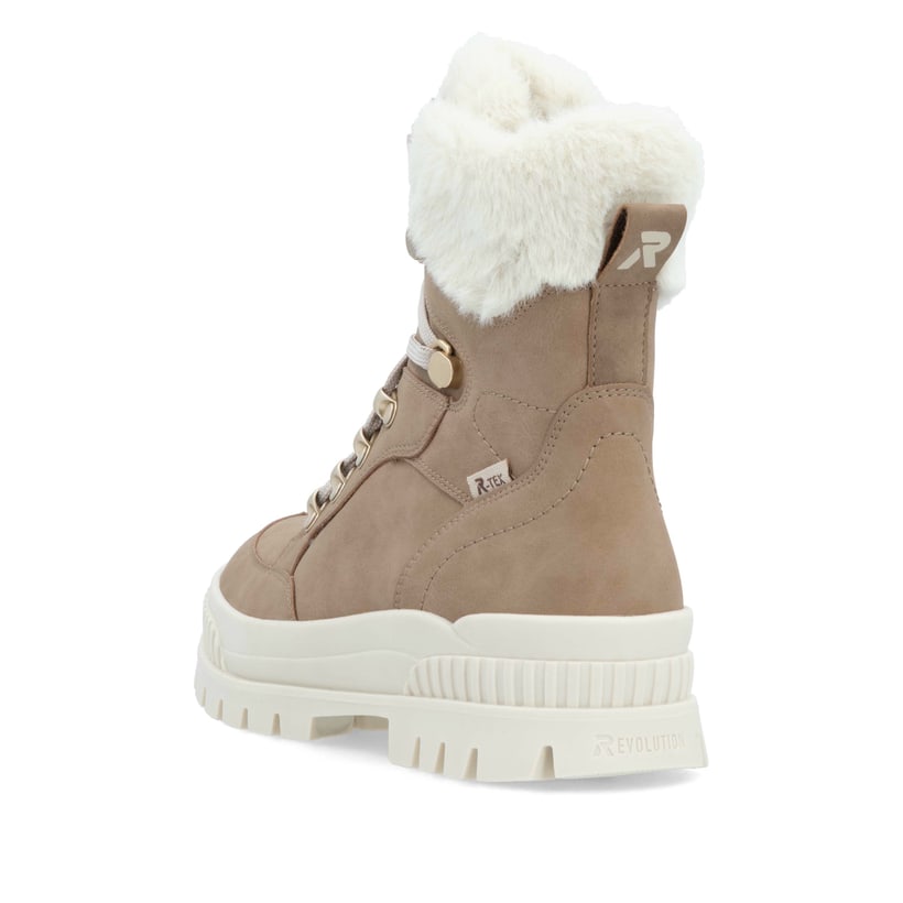 Rieker Artikelnummer W2174-20 Rieker Damen Schnürstiefel braunbeige Letzter Tag