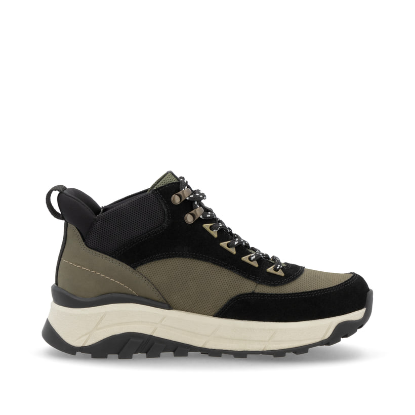 Rieker Artikelnummer W0067-54 Rieker Damen Schnürstiefel urbanschwarz-khaki Bis zu 50% Rabatt