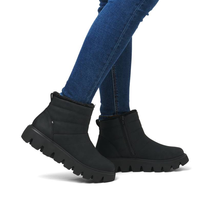 Rieker Artikelnummer W2070-00 Rieker Damen Kurzstiefel graphitschwarz Sonderangebot der Fabrik
