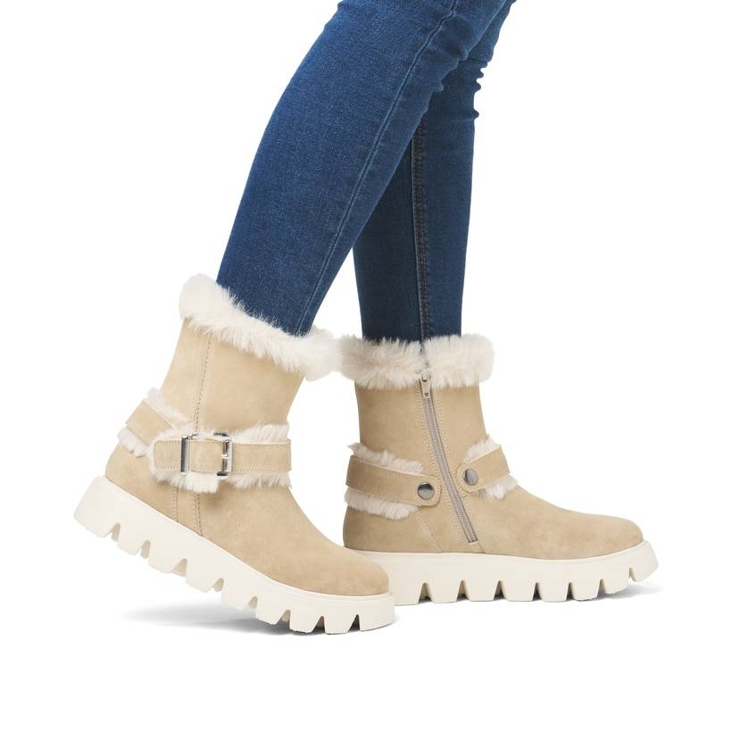 Rieker Artikelnummer W2073-62 Rieker Damen Kurzstiefel lehmbeige Super Rabatt