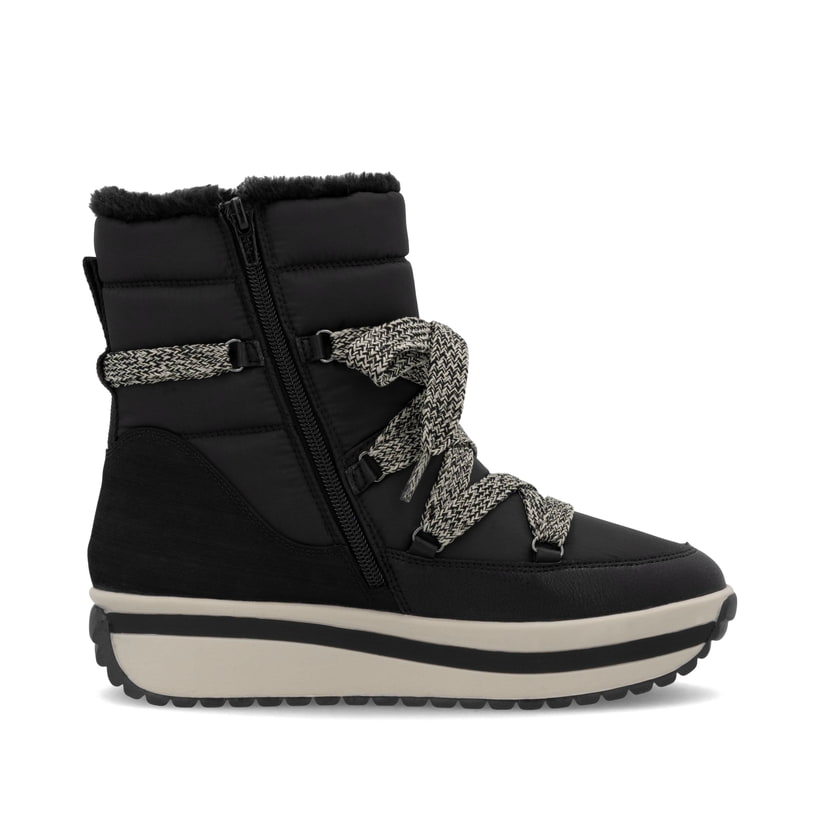 Rieker Artikelnummer W0971-00 Rieker Damen Schnürstiefel asphaltschwarz 50% Rabatt mit kostenlosem Versand