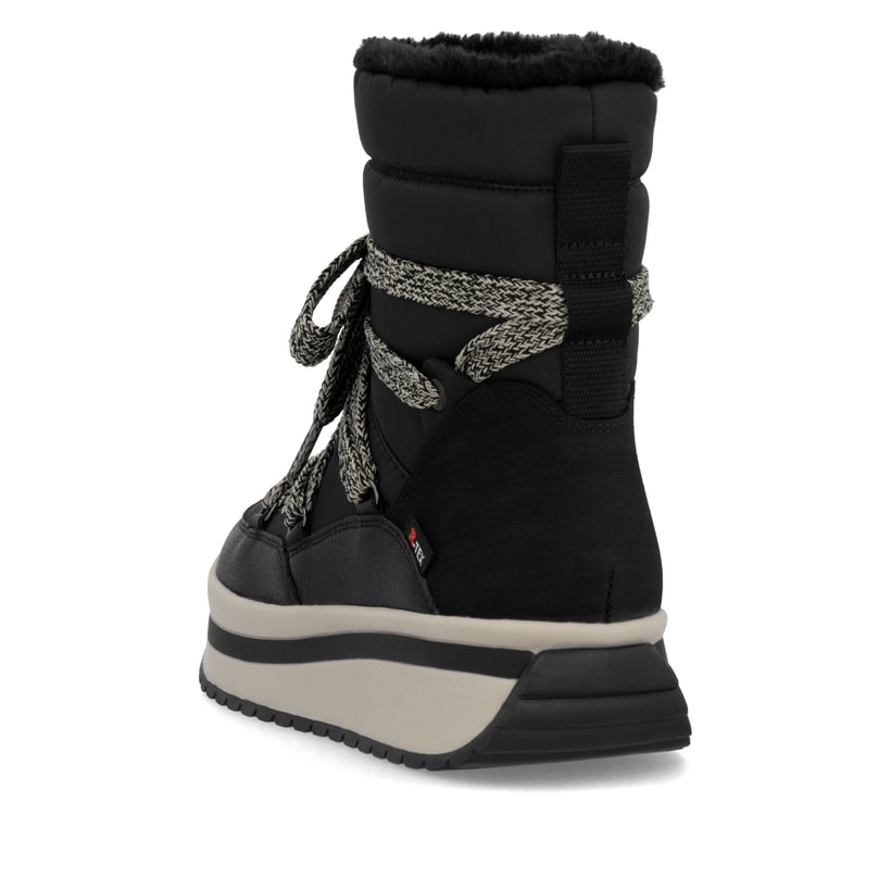 Rieker Artikelnummer W0971-00 Rieker Damen Schnürstiefel asphaltschwarz 50% Rabatt mit kostenlosem Versand