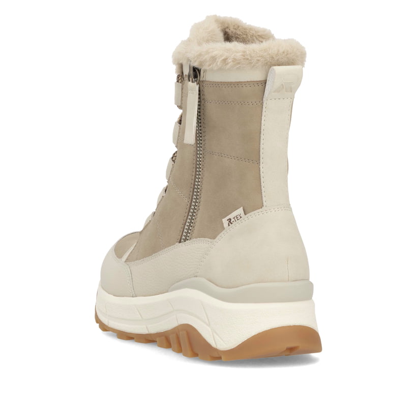 Rieker Artikelnummer W0071-20 Rieker Damen Schnürstiefel cremebeige Clearance-Verkauf