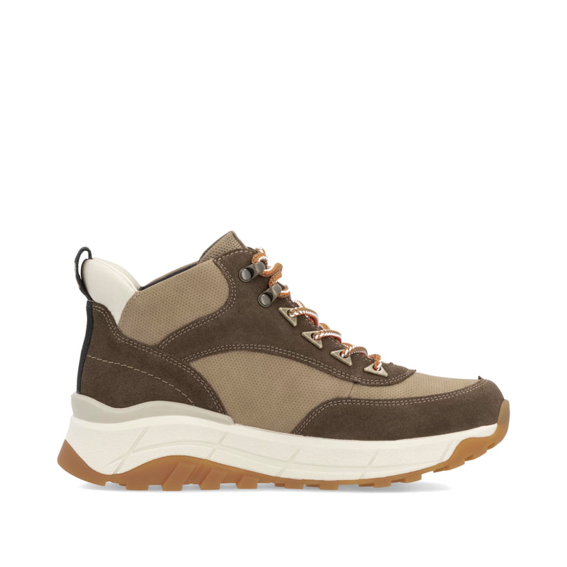 Rieker Artikelnummer W0067-20 Rieker Damen Schnürstiefel hozbraun-beige Kostenloser Versand international