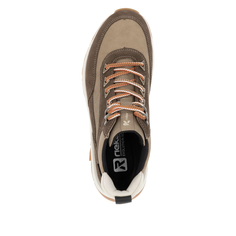 Rieker Artikelnummer W0067-20 Rieker Damen Schnürstiefel hozbraun-beige Kostenloser Versand international