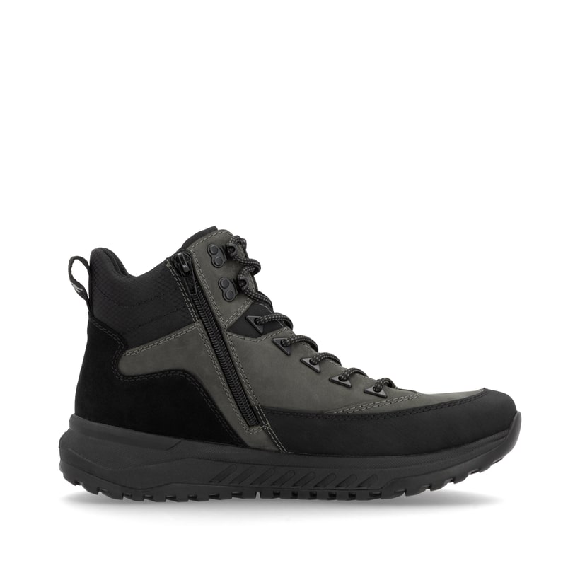 Rieker Artikelnummer U0174-42 Rieker Herren Schnürstiefel graphitgrau-schwarz Fabrikladen
