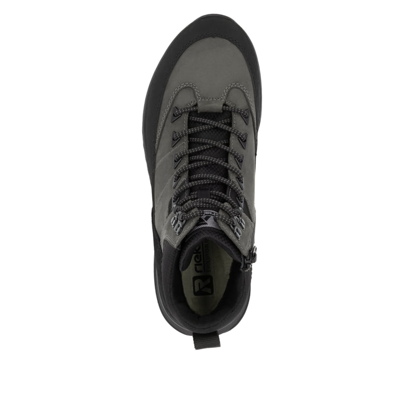 Rieker Artikelnummer U0174-42 Rieker Herren Schnürstiefel graphitgrau-schwarz Fabrikladen