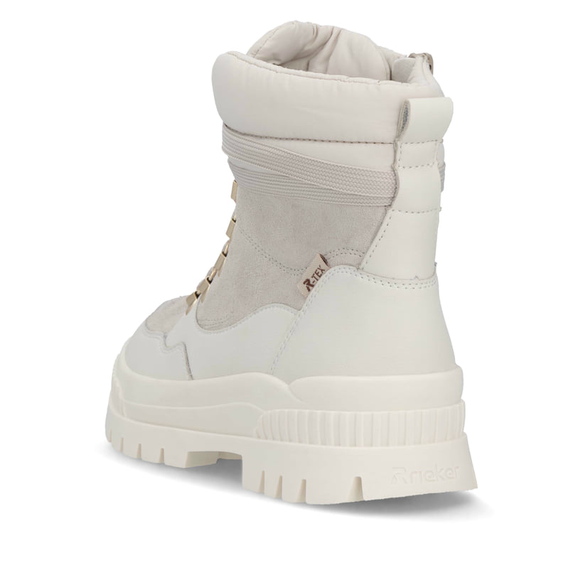 Rieker Artikelnummer W2171-80 Rieker Damen Schnürstiefel arktikgrau-cremeweiß Begrenzt auf 3 Tage