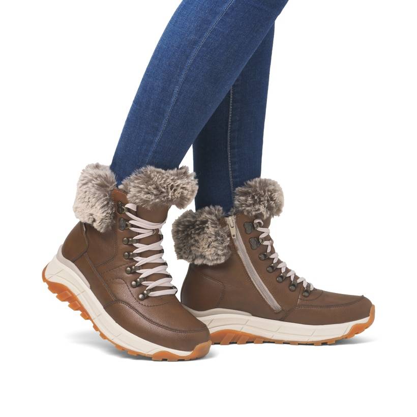 Rieker Artikelnummer W0063-22 Rieker Damen Schnürstiefel zimtbraun Im Verkauf