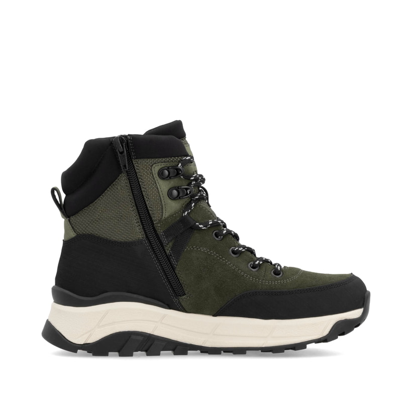 Rieker Artikelnummer W0072-54 Rieker Damen Schnürstiefel khaki-schwarz zollfrei