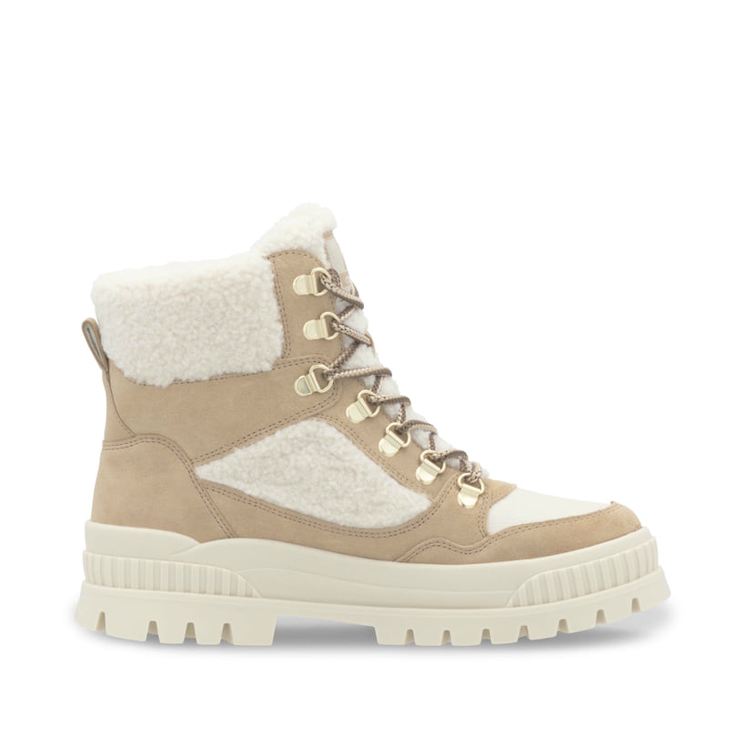 Rieker Artikelnummer W2173-62 Rieker Damen Schnürstiefel sandbeige-cremeweiß 50% Rabatt für begrenzte Zeit