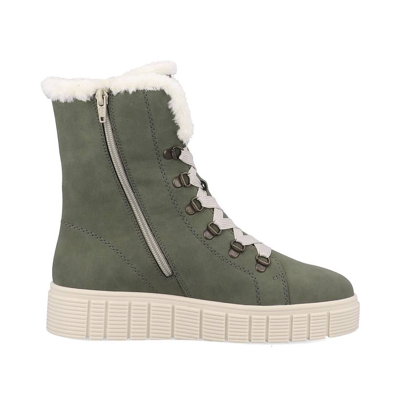 Rieker Artikelnummer W1070-54 Rieker Damen Schnürstiefel khaki snow 2025
