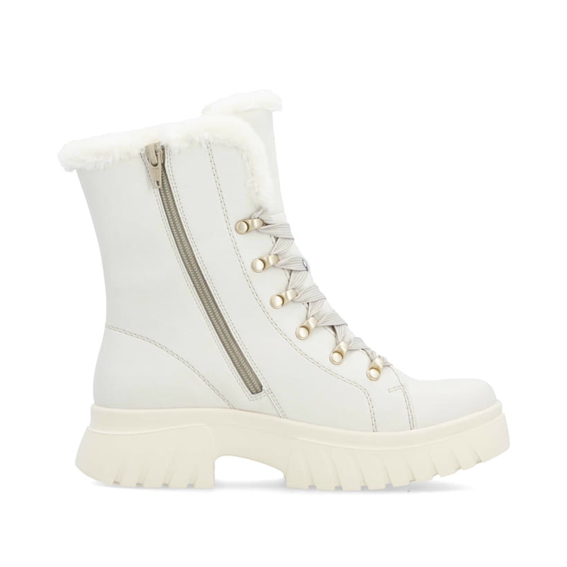 Rieker Artikelnummer W1874-80 Rieker Damen Schnürstiefel cremeweiß Verkauf