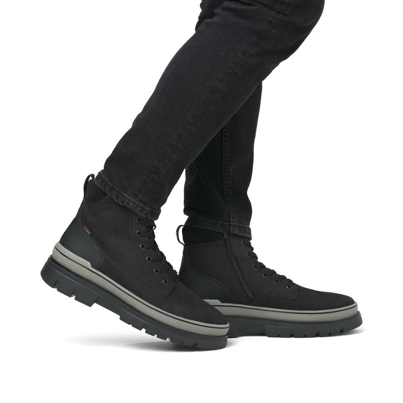 Rieker Artikelnummer U1273-00 Rieker Herren Schnürstiefel carbonschwarz im Angebot