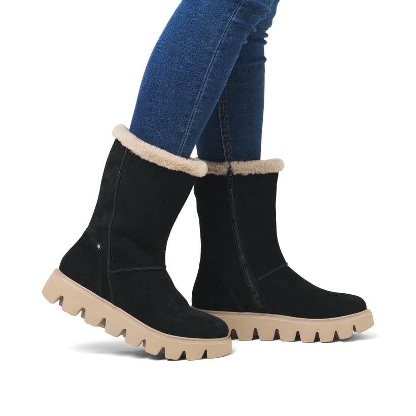 Rieker Artikelnummer W2072-00 Rieker Damen Hochschaftstiefel urbanschwarz Schlussverkauf