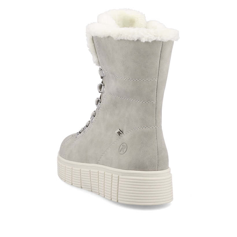 Rieker Artikelnummer W1070-40 Rieker Damen Schnürstiefel platinum grey Fabrikverkauf