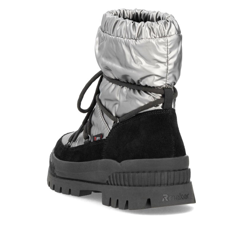 Rieker Artikelnummer W2170-42 Rieker Damen Kurzstiefel silber-schwarz Rabatt