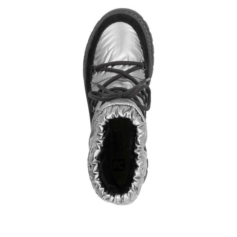 Rieker Artikelnummer W2170-42 Rieker Damen Kurzstiefel silber-schwarz Rabatt