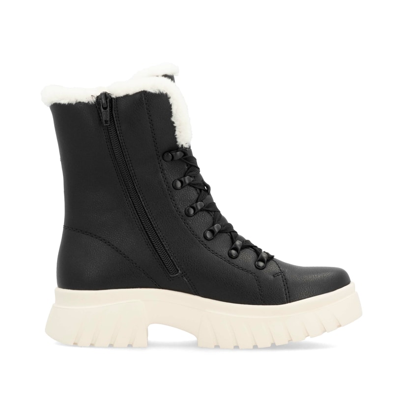Rieker Artikelnummer W1874-00 Rieker Damen Schnürstiefel graphitschwarz Günstig kaufen