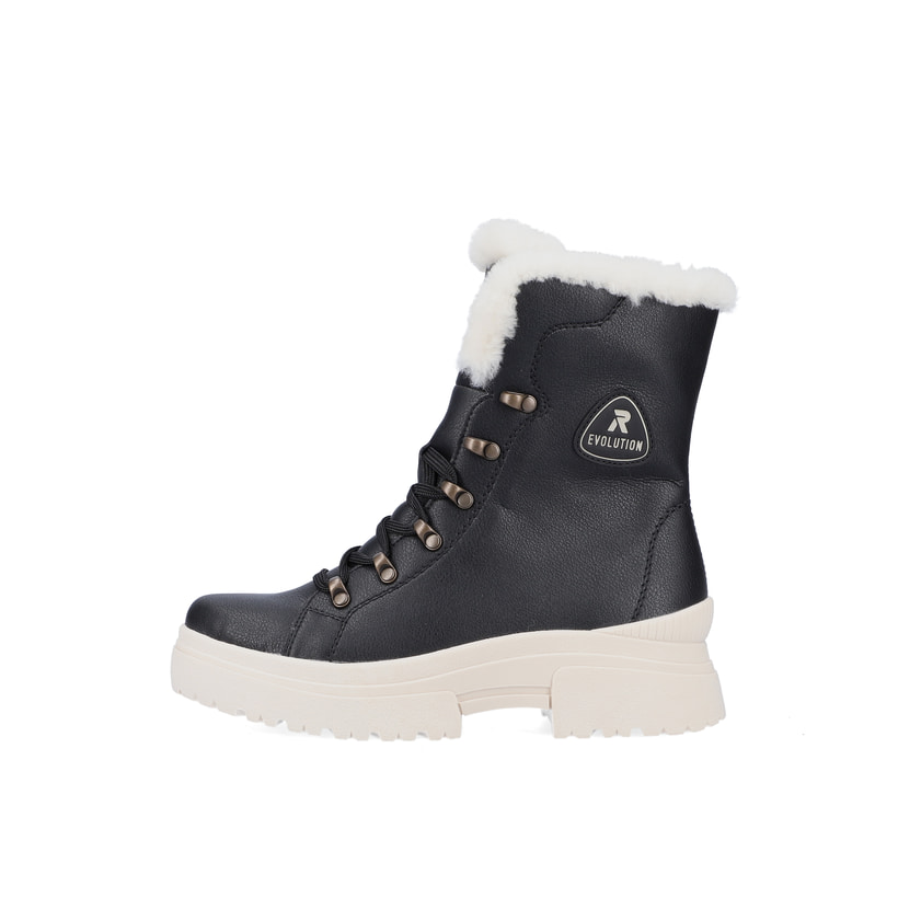 Rieker Artikelnummer W0372-00 Rieker Damen Schnürstiefel deep black