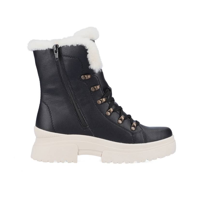 Rieker Artikelnummer W0372-00 Rieker Damen Schnürstiefel deep black Begrenztes Angebot