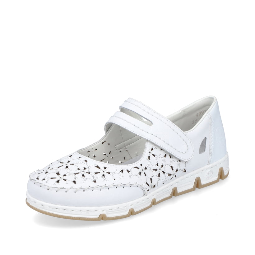 Rieker Artikelnummer 49977-80 Rieker Damen Ballerinas reinweiss Preisnachlass