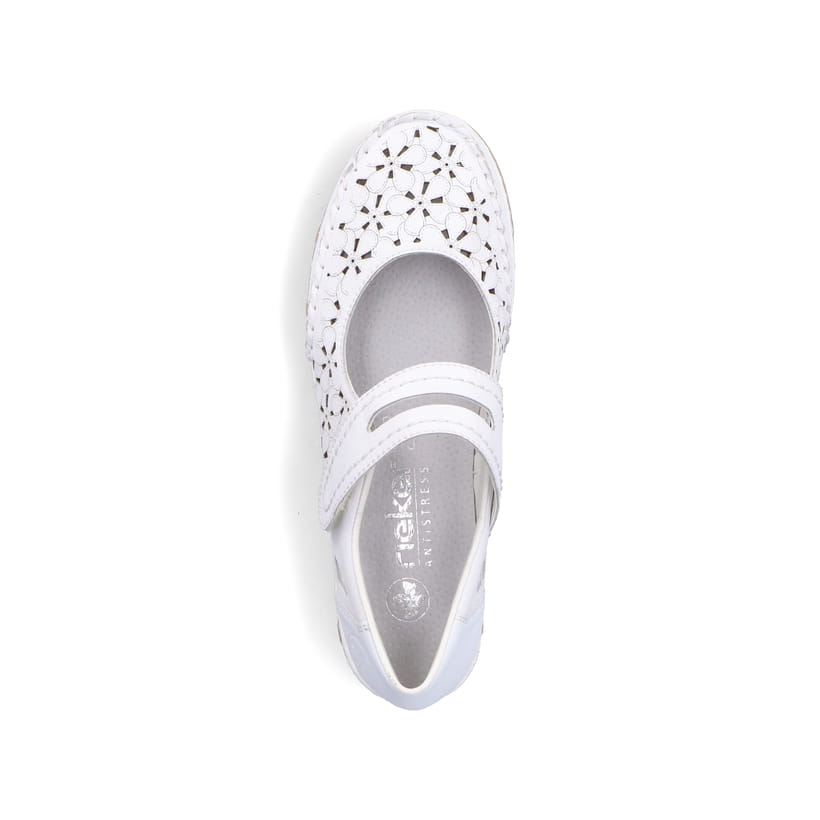 Rieker Artikelnummer 49977-80 Rieker Damen Ballerinas reinweiss Preisnachlass