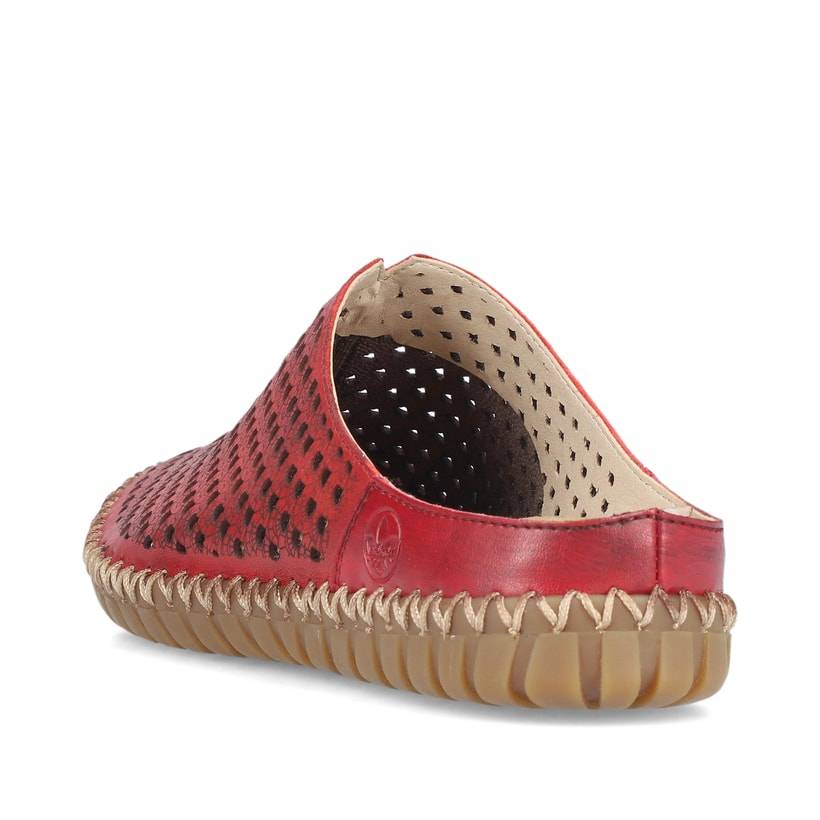 Rieker Artikelnummer M2885-35 Rieker Damen Clogs dunkelrot Saisonschlussverkauf