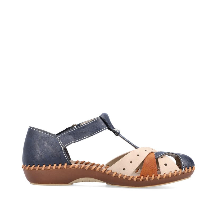 Rieker Artikelnummer M1655-14 Rieker Damen Riemchensandalen marineblau-beige Black Friday