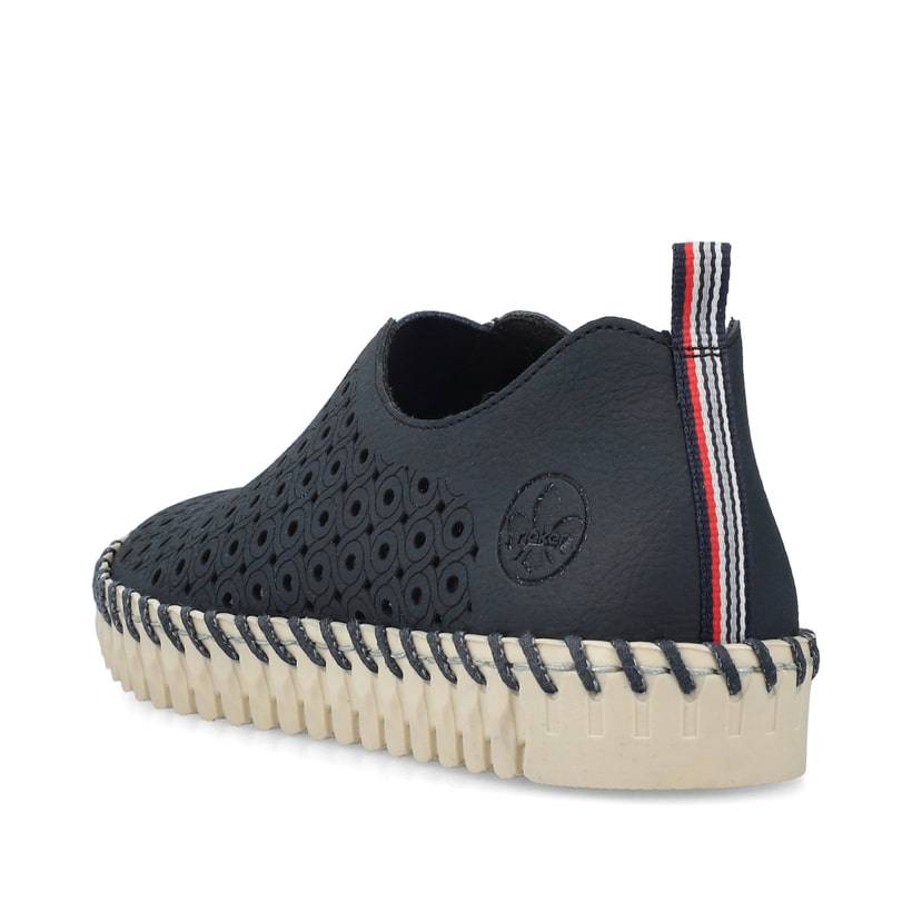 Rieker Artikelnummer N1963-14 Rieker Damen Slipper stahlblau Muttertagsangebot