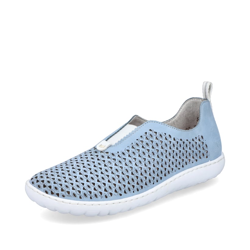Rieker Artikelnummer 52866-10 Rieker Damen Slipper hellblau Valentinstagsangebot