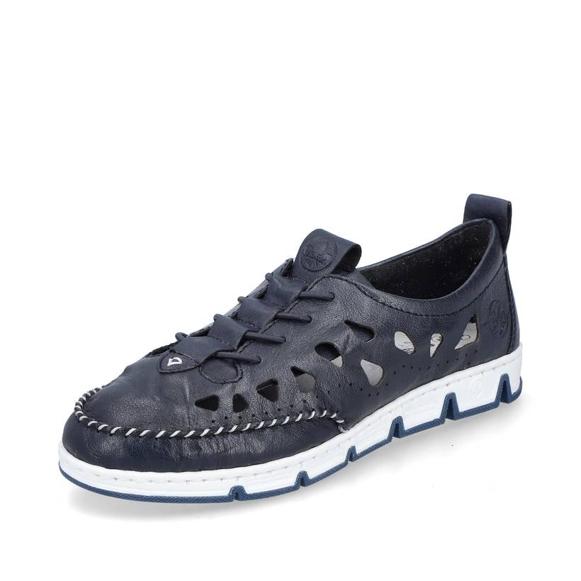 Rieker Artikelnummer 49956-14 Rieker Damen Slipper stahlblau Heißer Verkauf